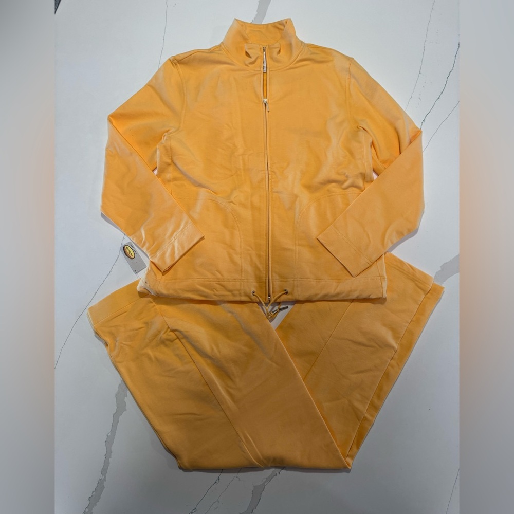 Talbots Orange Zip-Up Jacket and pant set